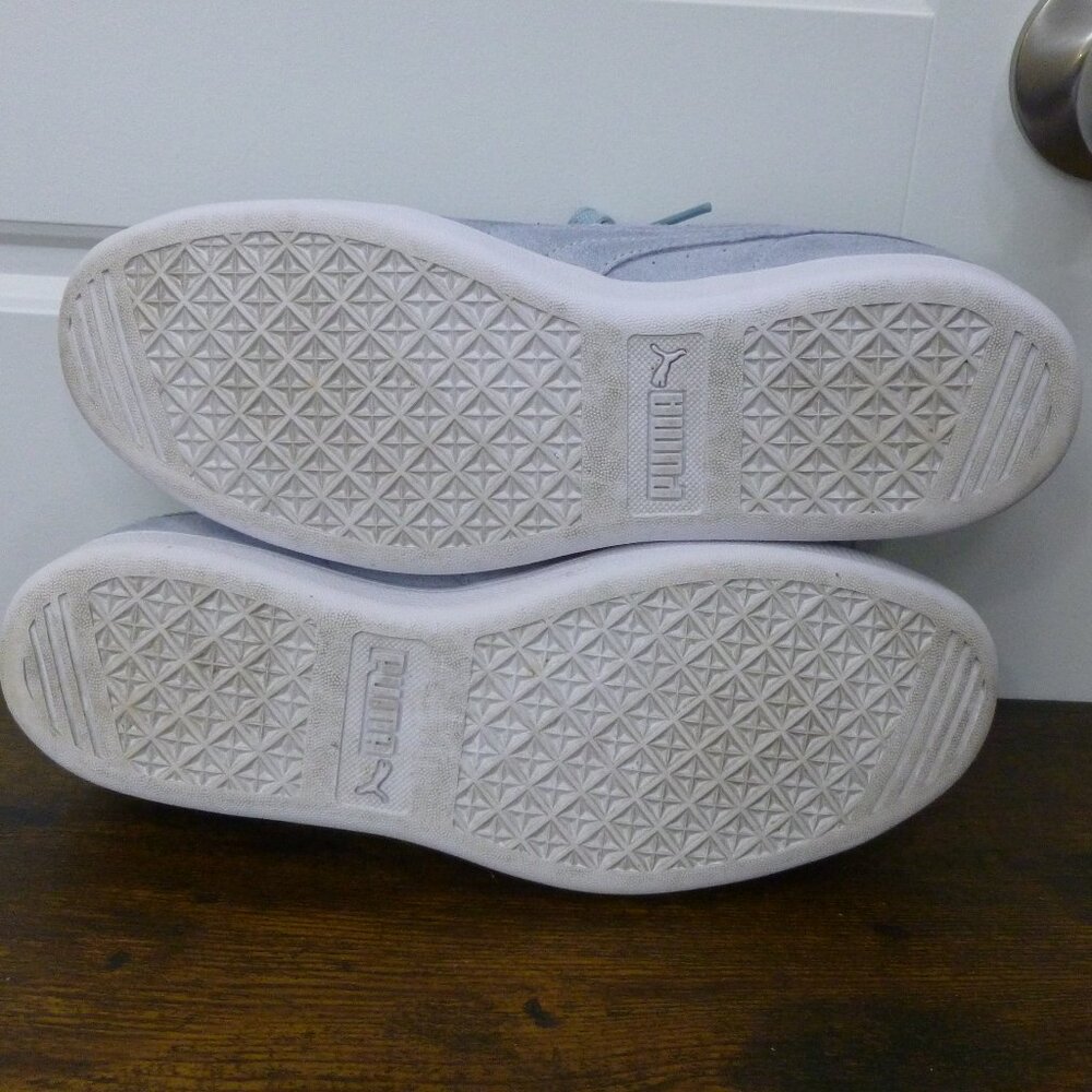 Puma Vikky v2 Suede Sneakers in Light Blue Suede - Picture 12 of 14